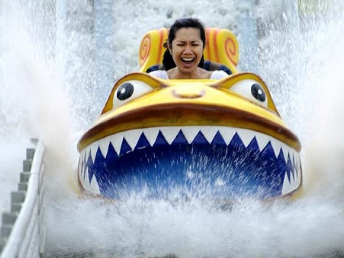 Flume ride at Bali Safari and Marine Park